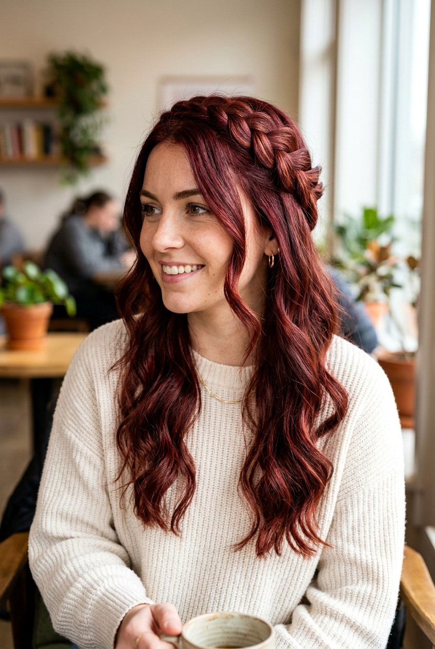 Garnet Red Hair With Braids - 20 garnet red hair color - 20 garnet red hair color
