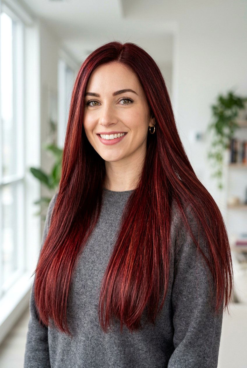Garnet Red Hair With Subtle Highlights - 20 garnet red hair color - 20 garnet red hair color