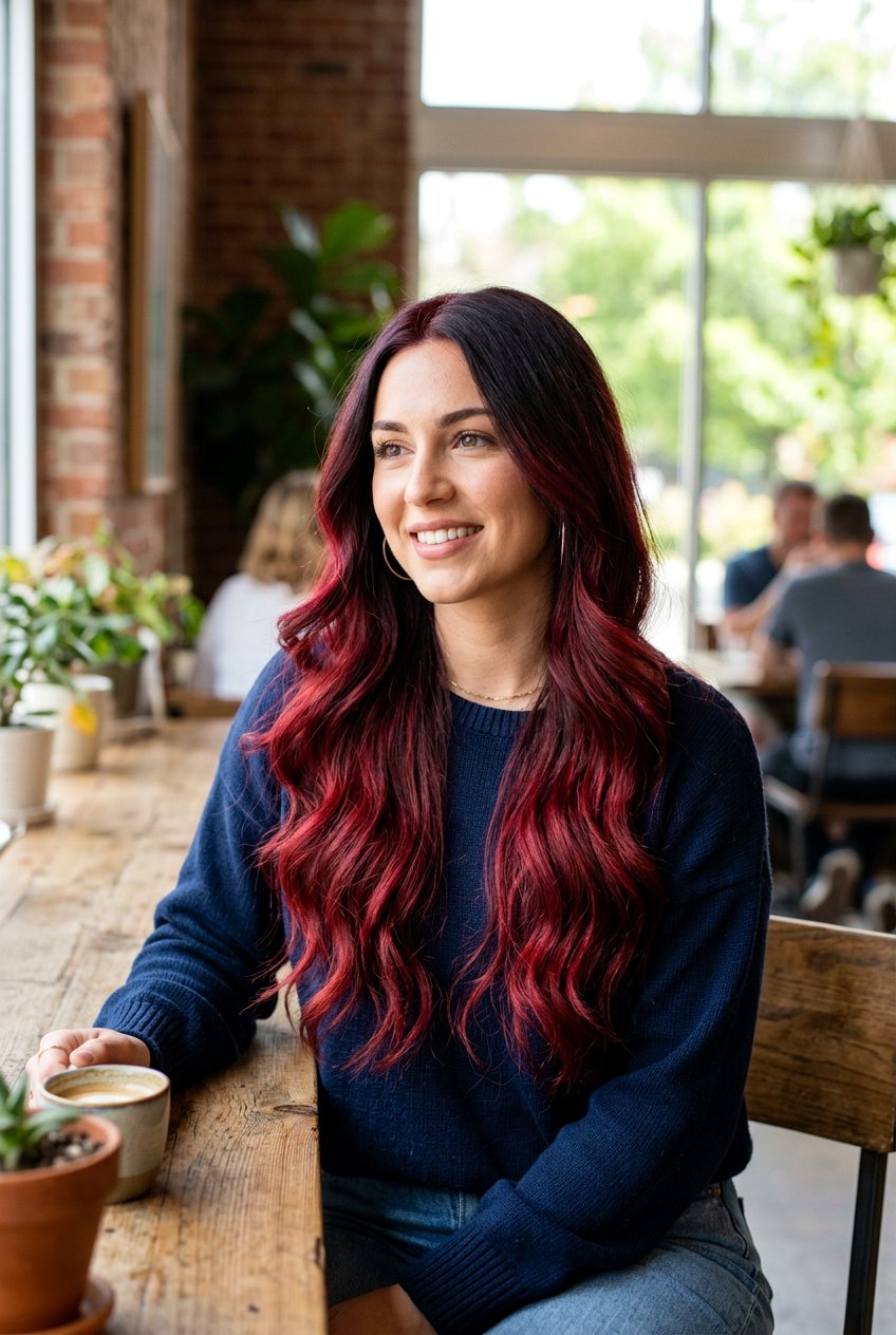 Garnet Red Ombre Hair - 20 garnet red hair color - 20 garnet red hair color