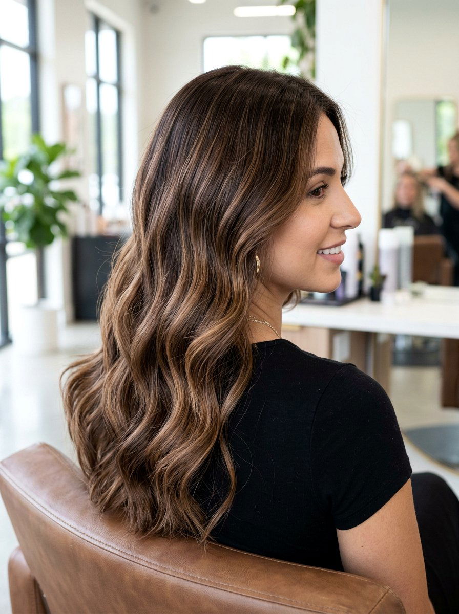 Gentle Chocolate Balayage - 20 soft balayage for first time highlights - 20 soft balayage for first time highlights