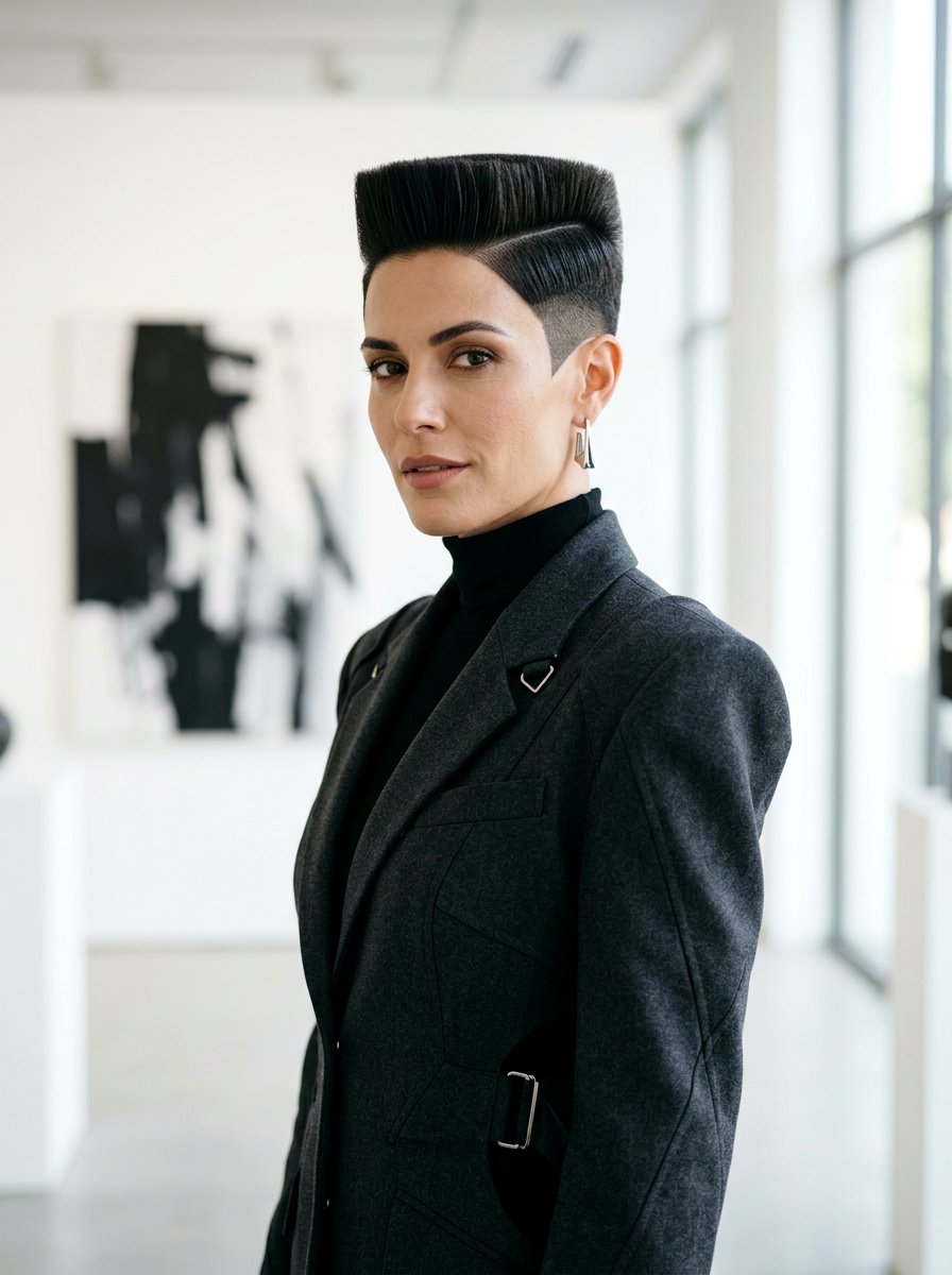 Geometric Tapered Cut - 20 tapered natural haircut for round face - 20 tapered natural haircut for round face