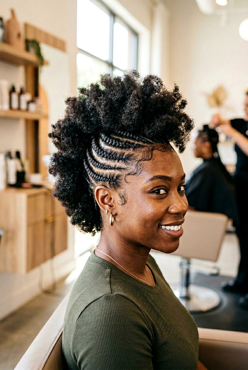 Ghana Braid Mohawk for Black Women - 20 soft mohawk braid hairstyle for black women - 20 soft mohawk braid hairstyle for black women