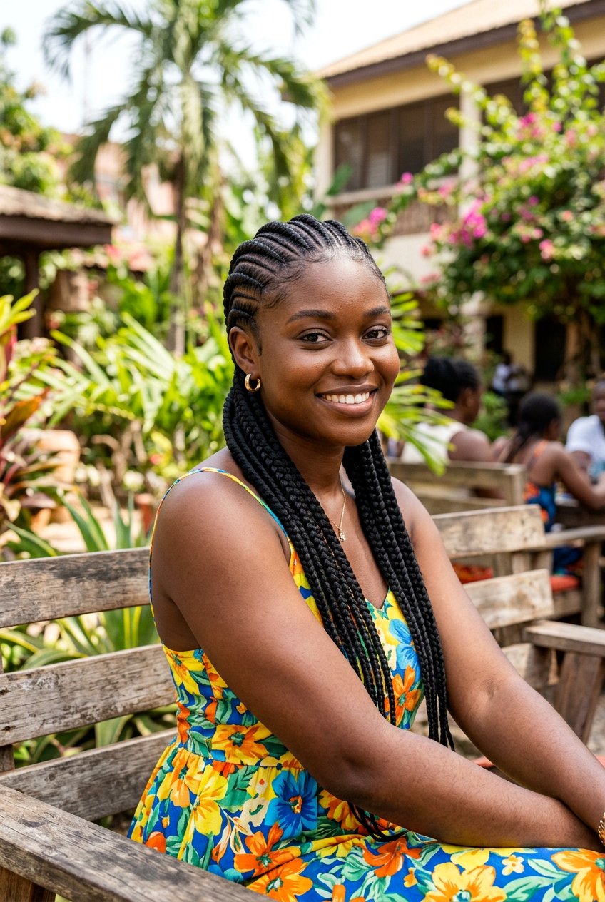 Ghana Braids - 20 braided hairstyle for humid weather - 20 braided hairstyle for humid weather