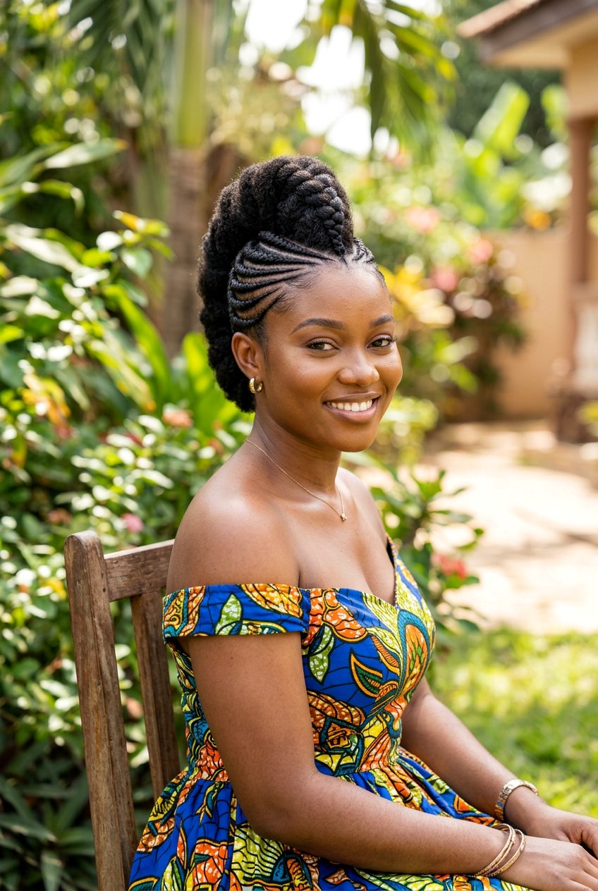 Ghana Weaving Faux Hawk Braids - 20 faux hawk braid hairstyle - 20 faux hawk braid hairstyle