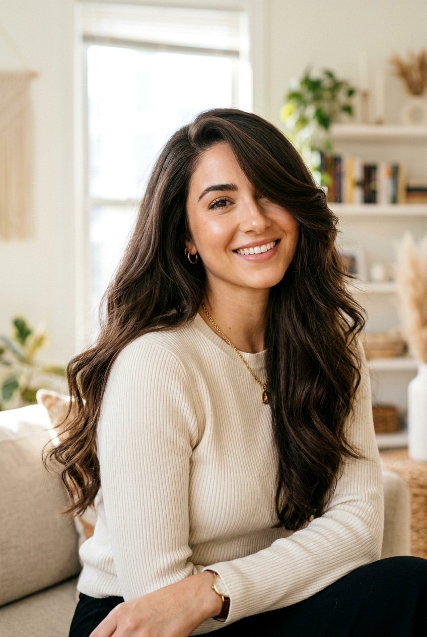 Ghost Layers For Long Thick Hair With Side Part - 20 ghost layers for long thick hair - 20 ghost layers for long thick hair