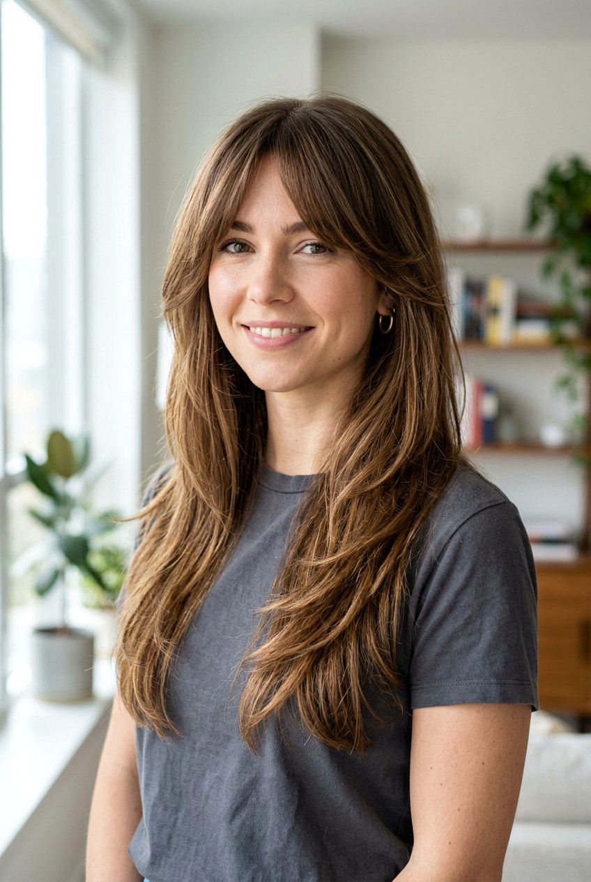 Ghost Layers Haircut With Long Fringe - 20 ghost layers haircut - 20 ghost layers haircut