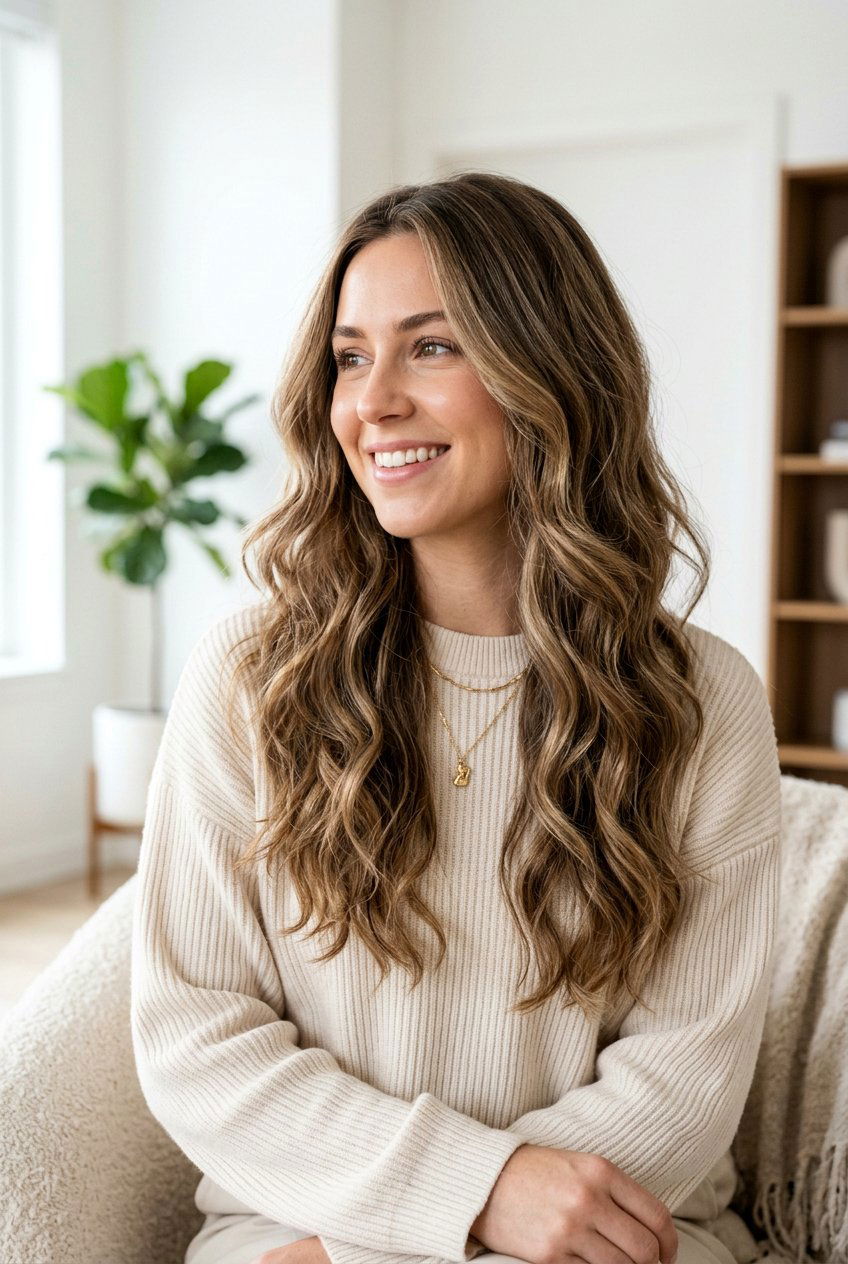 Ghost Layers Haircut With Soft Waves - 20 ghost layers haircut - 20 ghost layers haircut