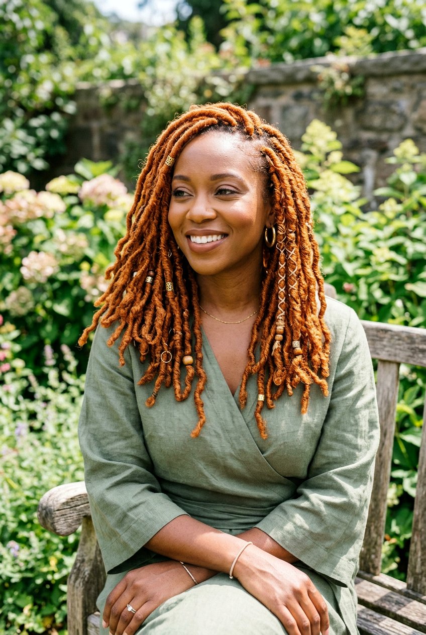 Ginger Boho Faux Locs - 20 boho faux loc hairstyles - 20 boho faux loc hairstyles