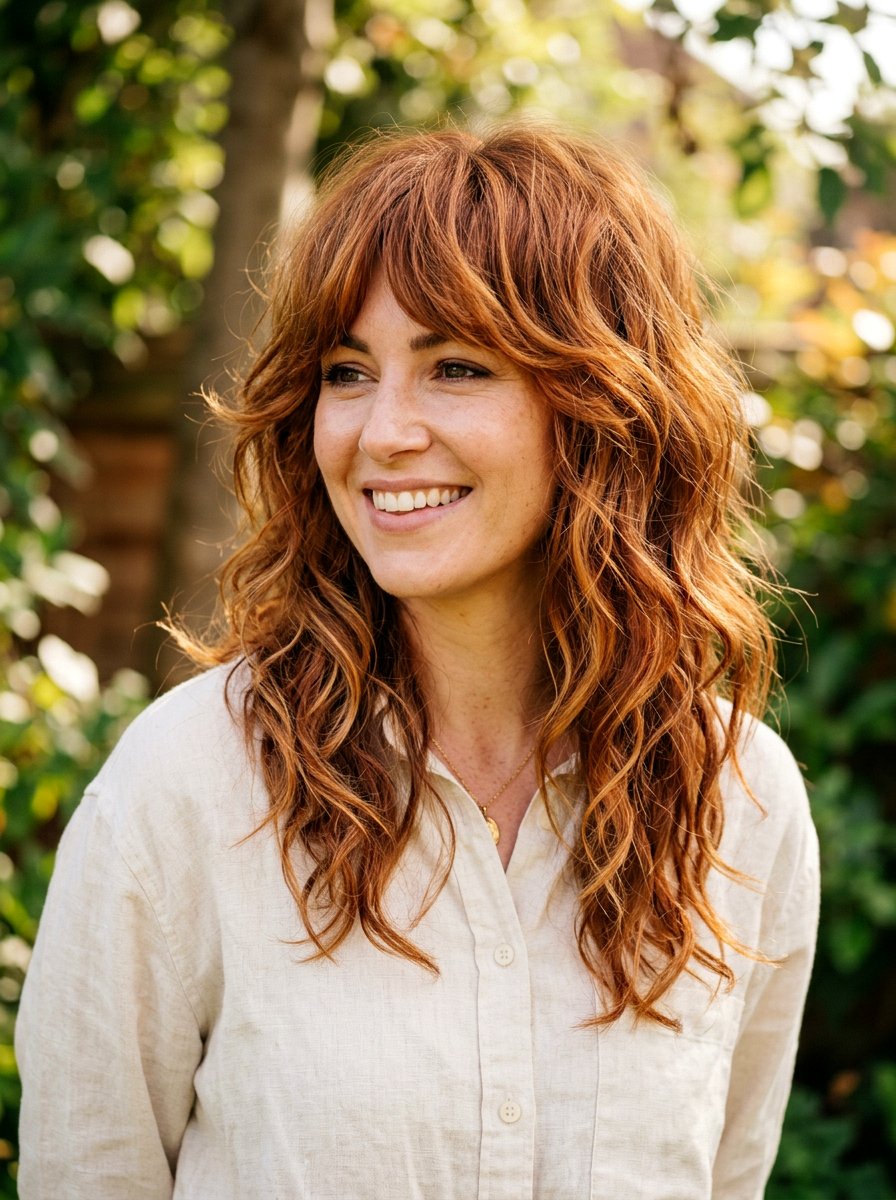 Ginger Copper Shag - 20 copper shag hair color ideas - 20 copper shag hair color ideas
