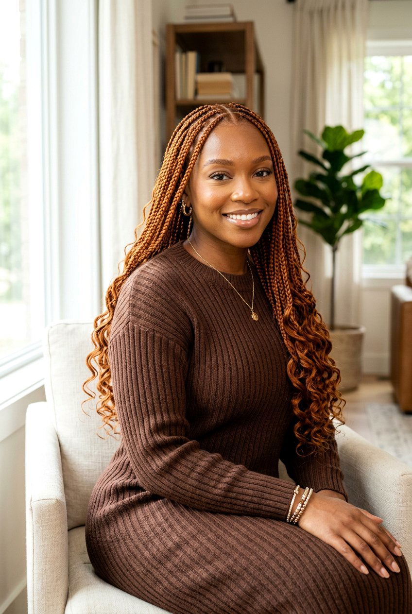 Ginger Goddess Knotless Braids - 20 goddess knotless braids styles - 20 goddess knotless braids styles