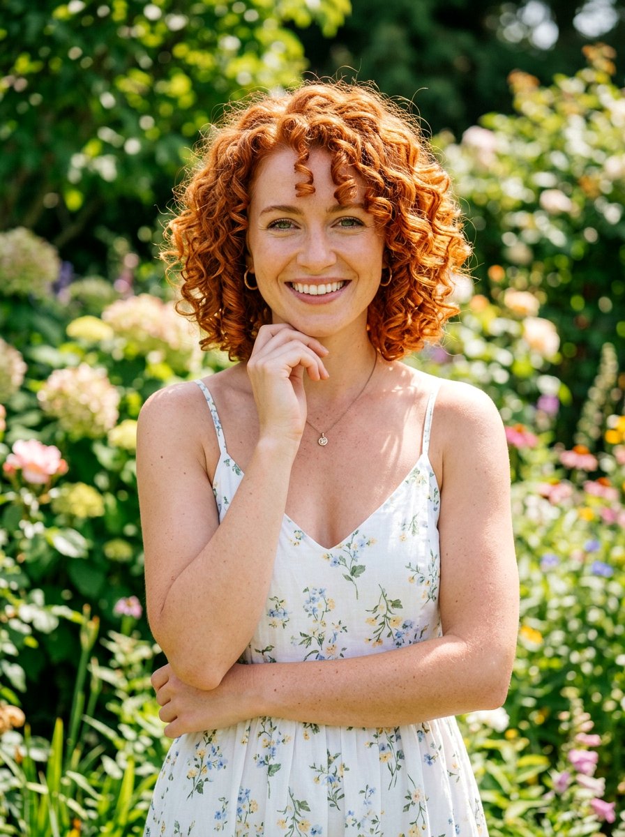 Ginger Red Curly Bob - 20 red curly bob color ideas - 20 red curly bob color ideas