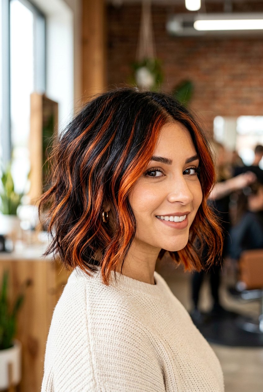 Ginger Red Highlights Black Hair - 20 black hair with red highlights - 20 black hair with red highlights