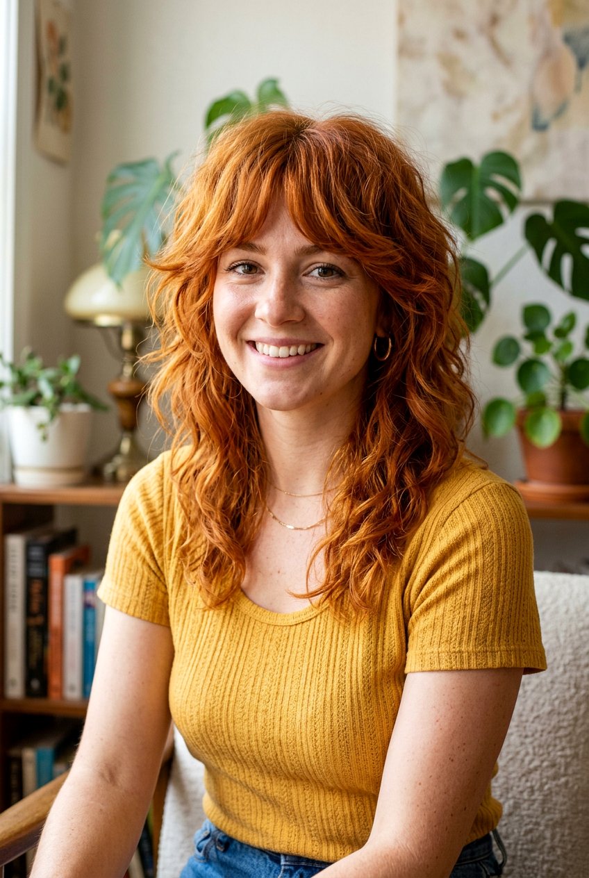 Ginger Red Shag Haircut - 20 hair color ideas for shag haircuts - 20 hair color ideas for shag haircuts