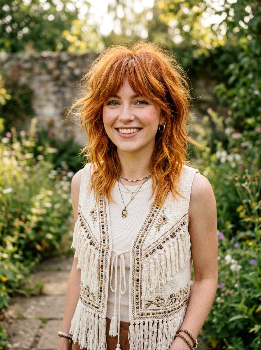 Ginger Red Shag - 20 red shag hair color ideas - 20 red shag hair color ideas