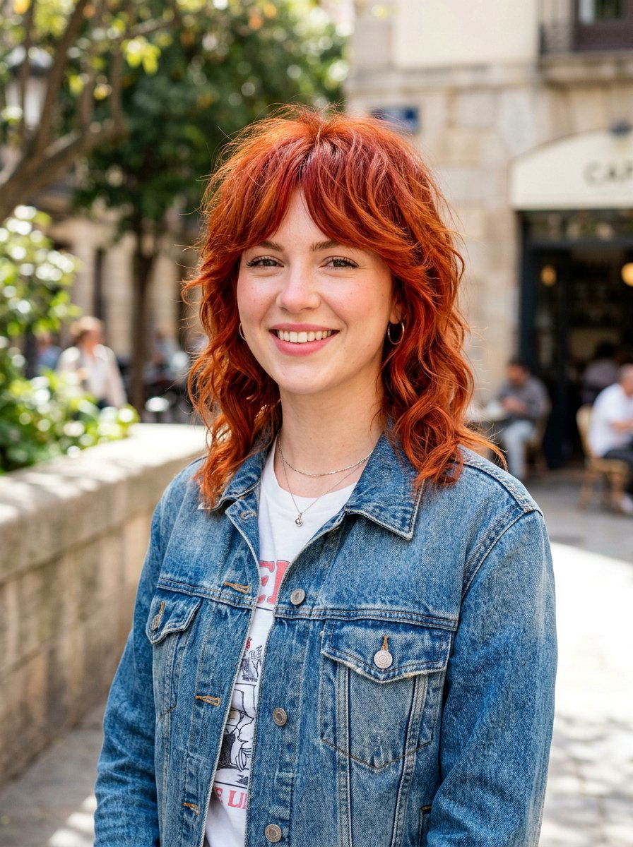 Ginger Red Wolf Cut - 20 wolf cut hair color ideas - 20 wolf cut hair color ideas