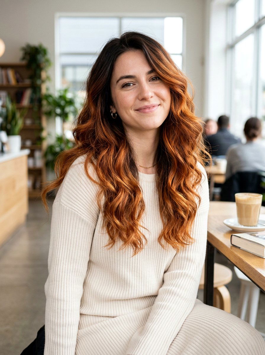 Ginger Spice Balayage On Fine Brunette Hair - 20 ginger spice balayage on brunette hair - 20 ginger spice balayage on brunette hair