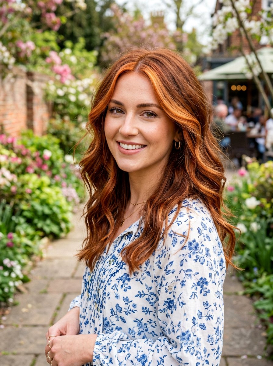 Ginger Spice Balayage With Face Framing Highlights - 20 ginger spice balayage on brunette hair - 20 ginger spice balayage on brunette hair