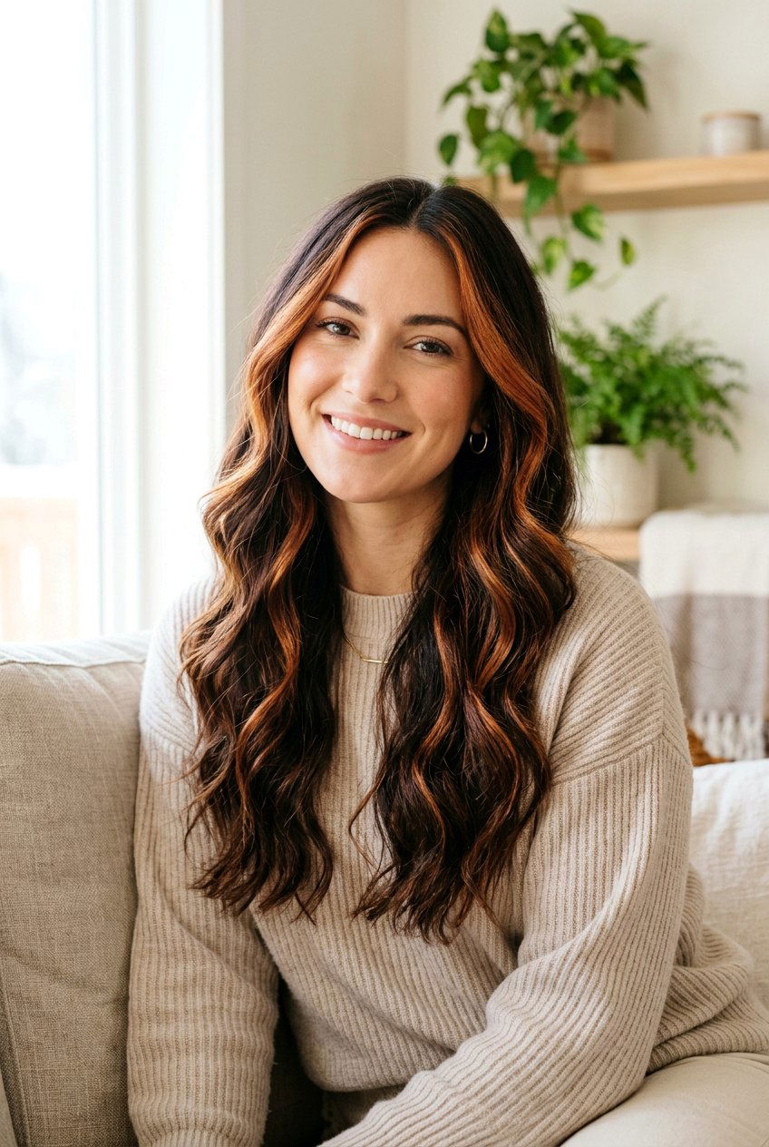 Ginger Spice Highlights on Brown Hair - 20 ginger spice hair color - 20 ginger spice hair color