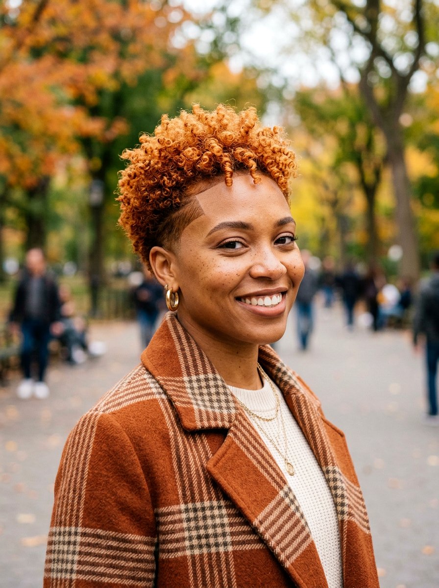 Ginger Tapered Natural Haircut - 20 tapered natural haircut with color - 20 tapered natural haircut with color