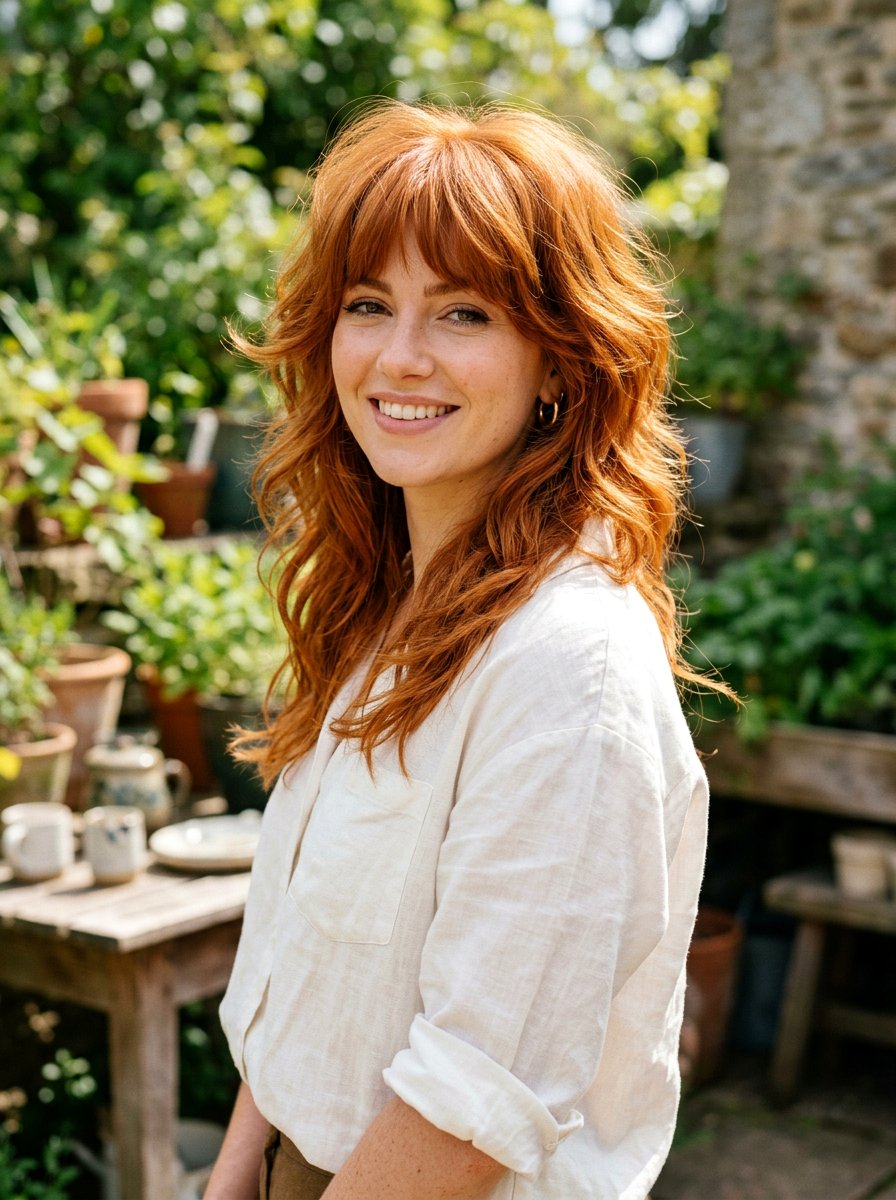 Ginger Wolf Cut - 20 red wolf cut color ideas - 20 red wolf cut color ideas