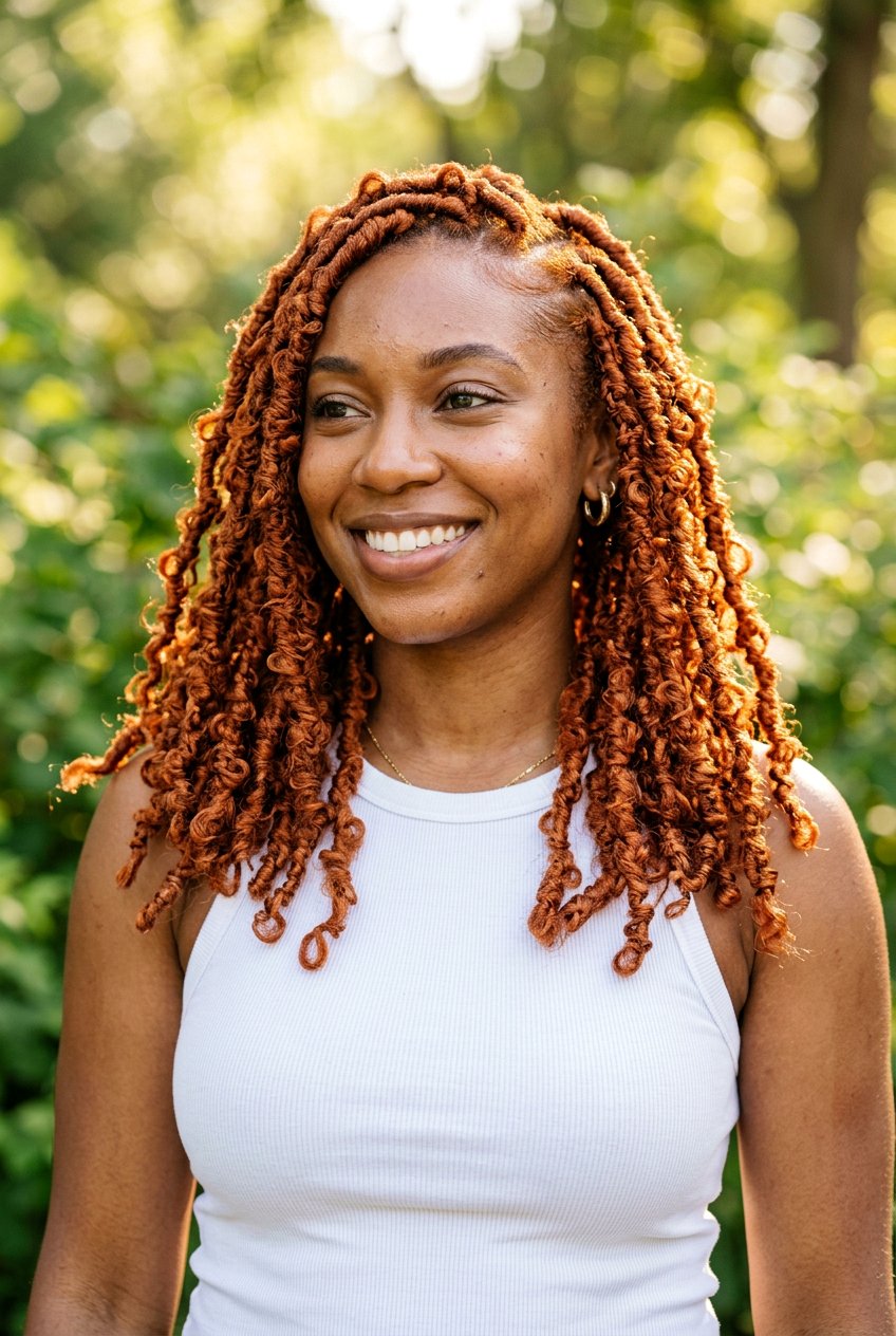 Ginger butterfly locs - 20 butterfly locs hairstyles - 20 butterfly locs hairstyles