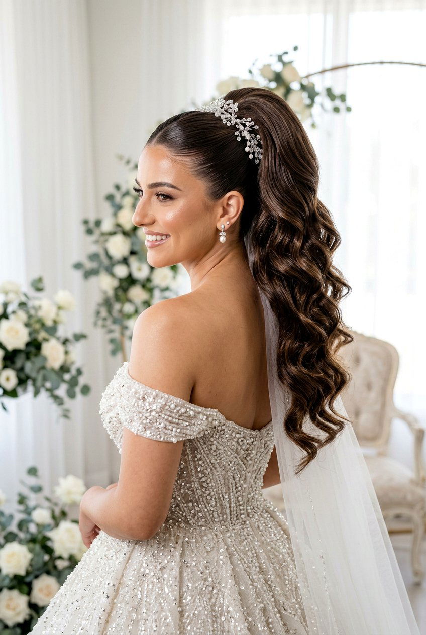 Glam Voluminous Bridal Ponytail - 20 voluminous bridal ponytail - 20 voluminous bridal ponytail