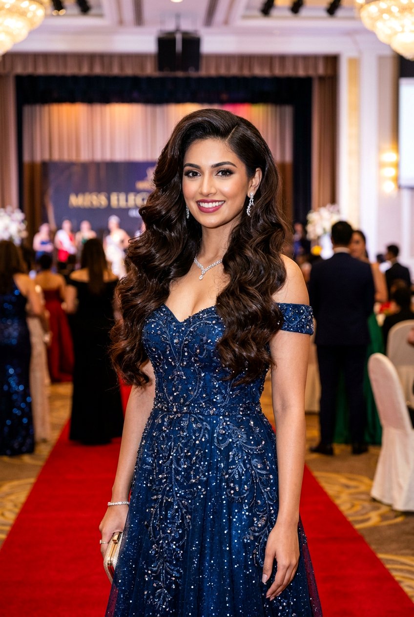 Glamorous Long Loose Curls with Deep Side Part - 20 pageant hairstyles - 20 pageant hairstyles