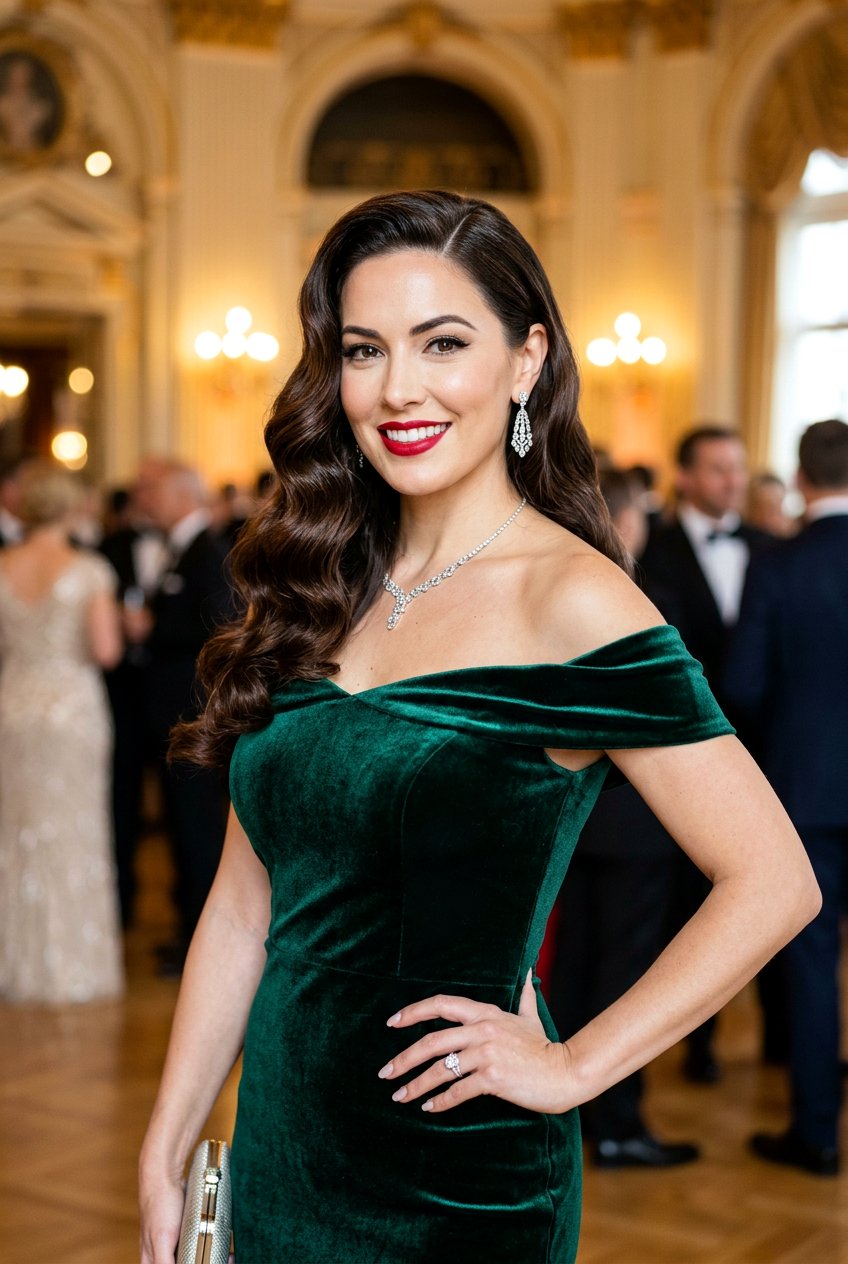 Glamorous Old Hollywood Waves Mother of the Bride Look - 20 mother of the bride hairstyles - 20 mother of the bride hairstyles