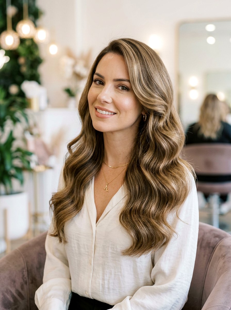 Glamorous Wave Long Layers Interview - 20 interview hairstyle for long layers - 20 interview hairstyle for long layers