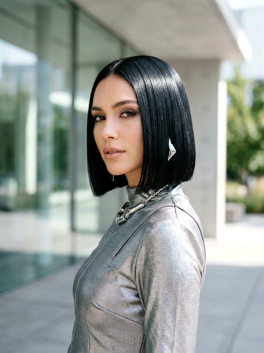 Glass Hair Blunt Bob - 20 one length haircut for fine hair - 20 one length haircut for fine hair