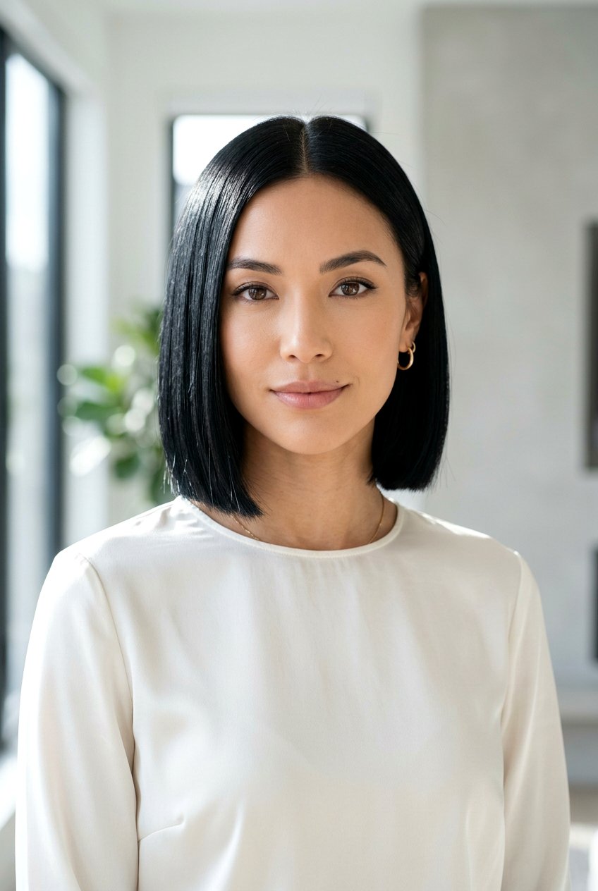 Glass Hair Bob - 20 clean girl bob hairstyle - 20 clean girl bob hairstyle