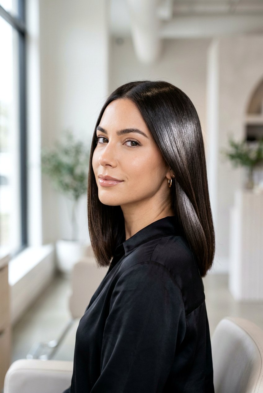 Glass Hair Look - 20 hairstyles for straight hair - 20 hairstyles for straight hair