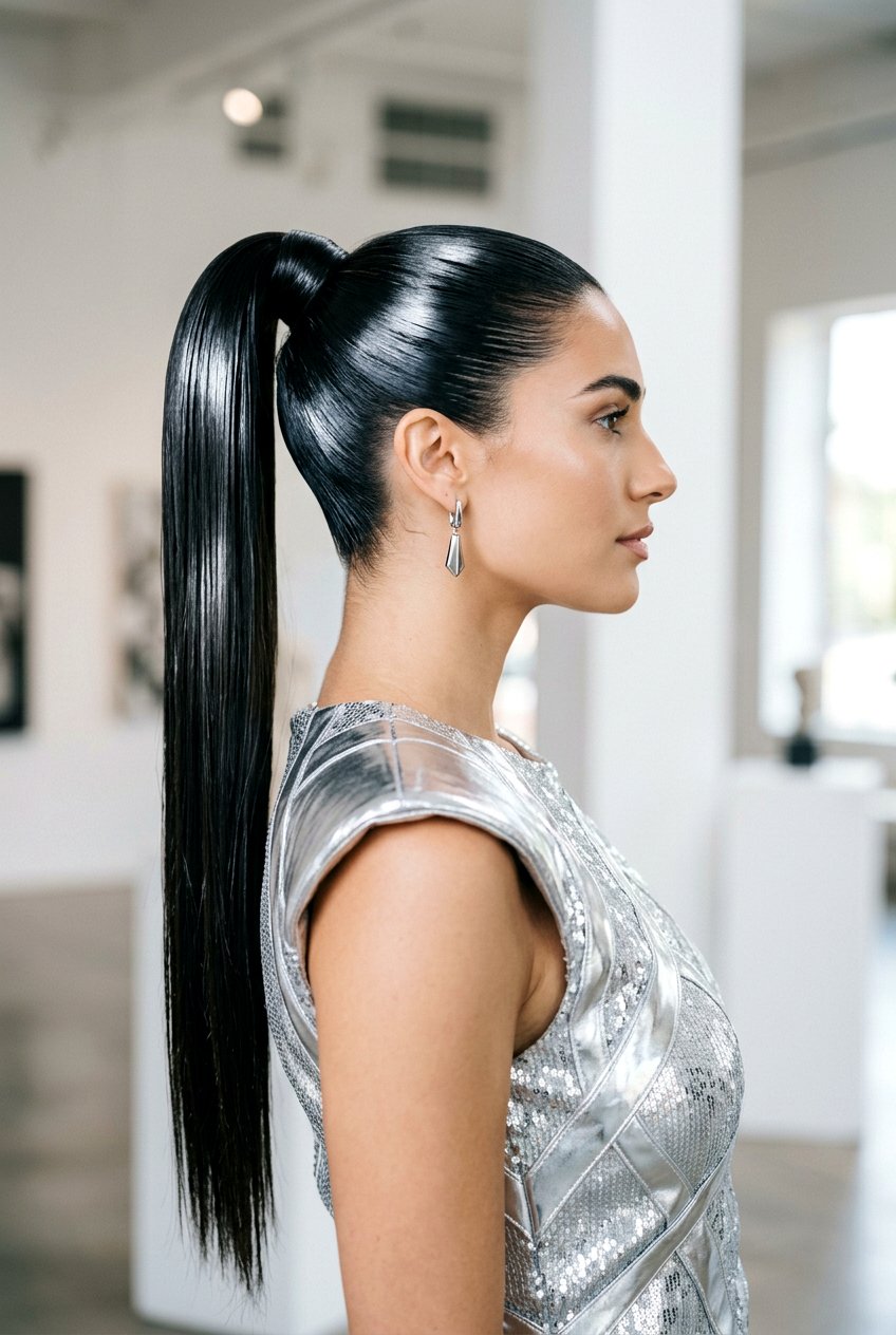 Glass Hair Slick Ponytail - 20 clean girl slick ponytail - 20 clean girl slick ponytail