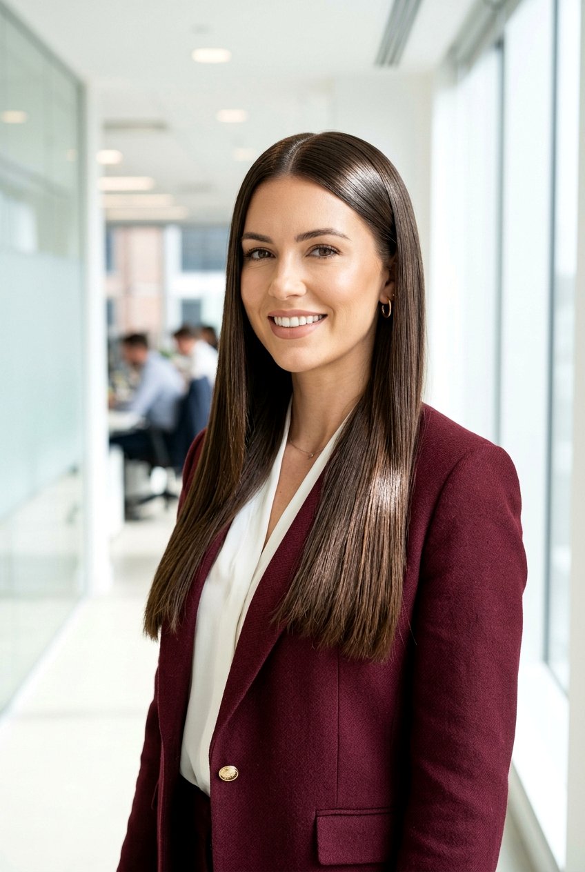 Glass Hair Straight Look - 20 internship hairstyle for college women - 20 internship hairstyle for college women