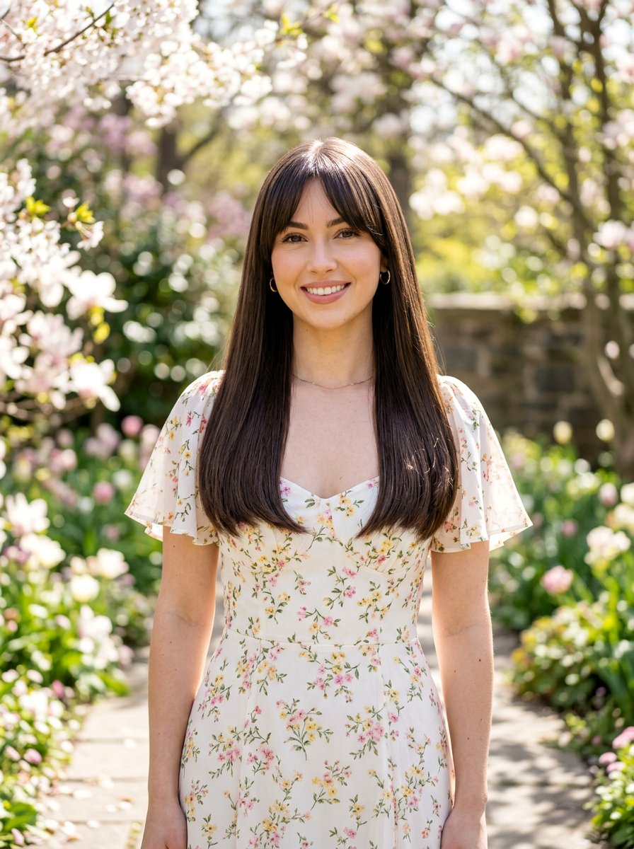 Glass Hair With Curtain Bangs - 20 spring curtain bangs ideas - 20 spring curtain bangs ideas