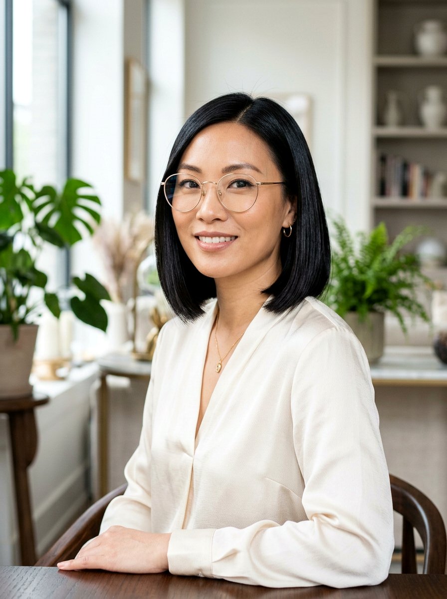 Glassy Bob With Glasses - 20 office bob haircut with glasses - 20 office bob haircut with glasses