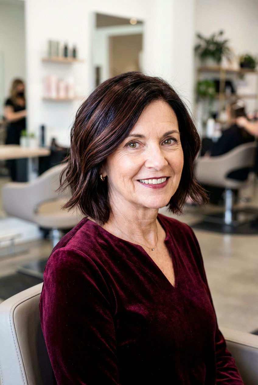 Glazed Espresso Balayage - 20 soft brunette balayage for older women - 20 soft brunette balayage for older women