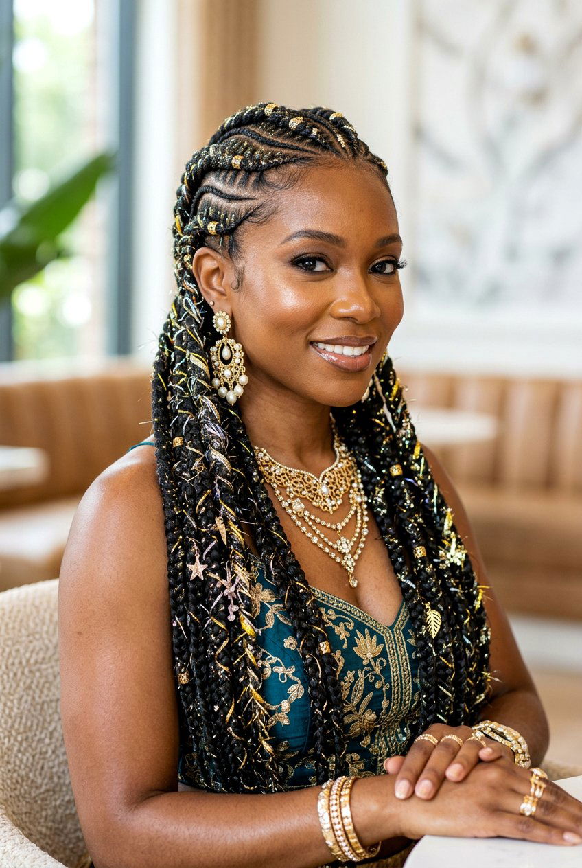 Glitter Goddess Braids - 20 glitter braid hairstyles - 20 glitter braid hairstyles