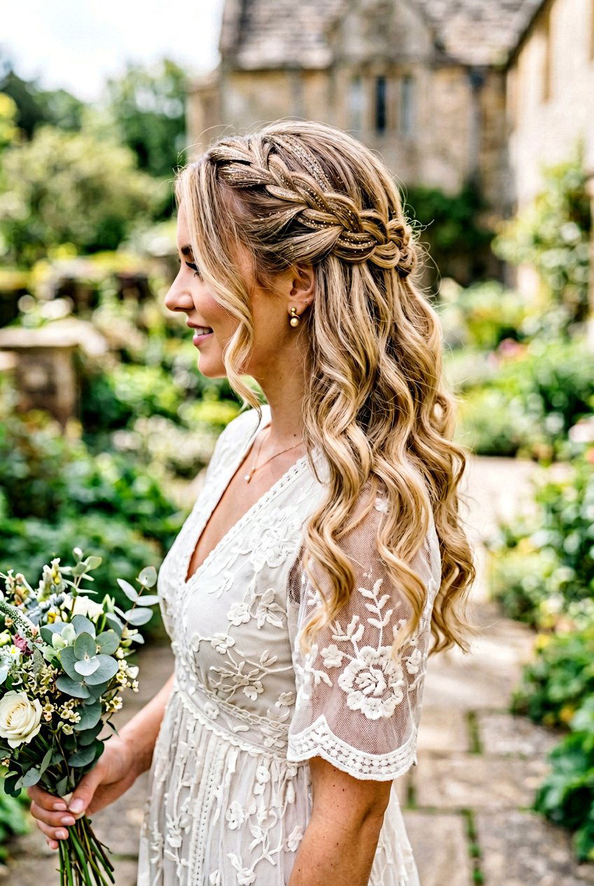 Glitter Waterfall Braid - 20 glitter braid hairstyles - 20 glitter braid hairstyles