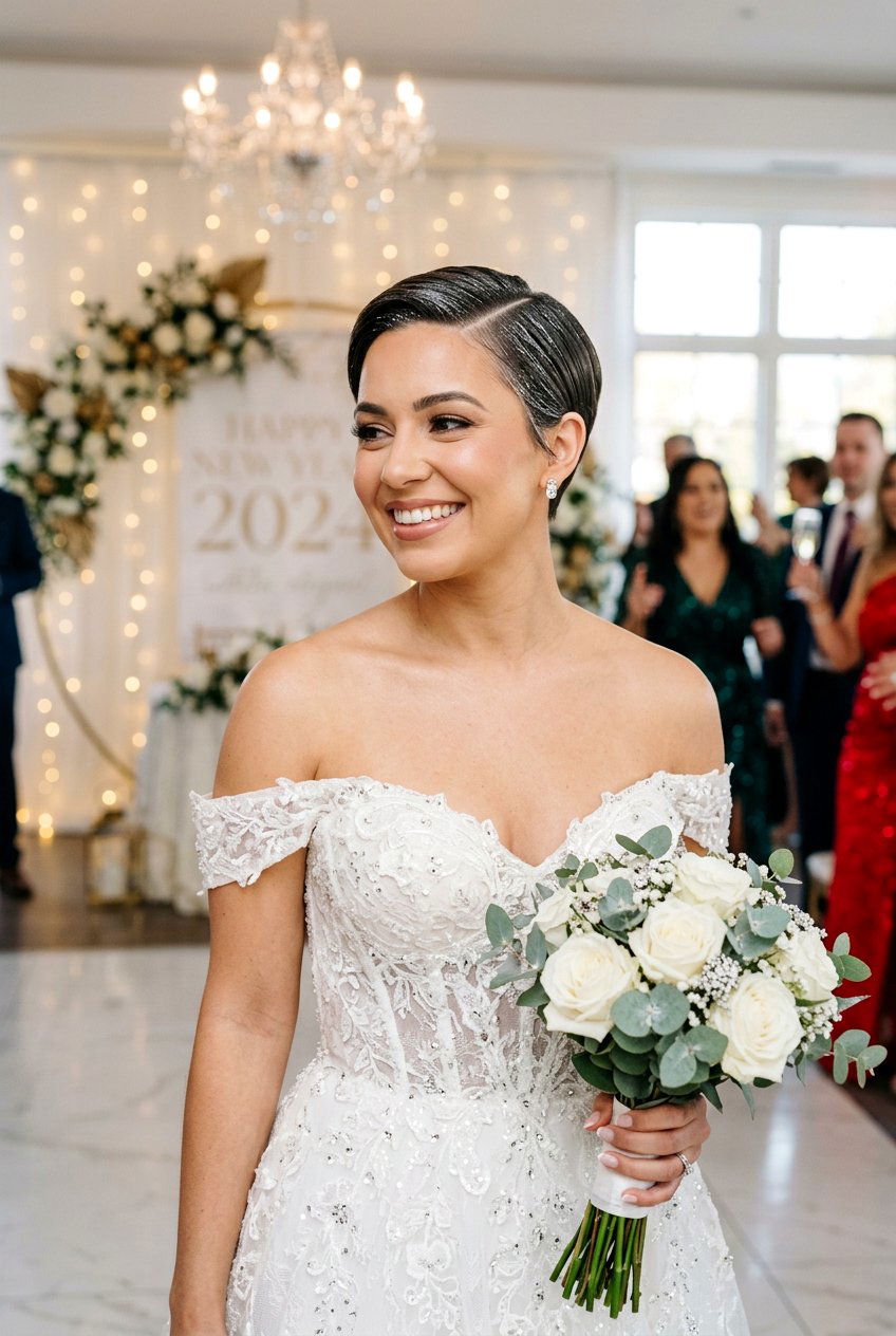 Glitzy Part Pixie - 20 wedding guest pixie hairstyle - 20 wedding guest pixie hairstyle