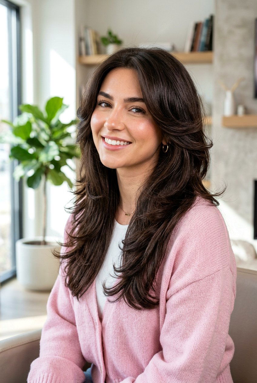 Glossy Butterfly Cut Blowout - 20 old money blowout for shoulder length hair - 20 old money blowout for shoulder length hair