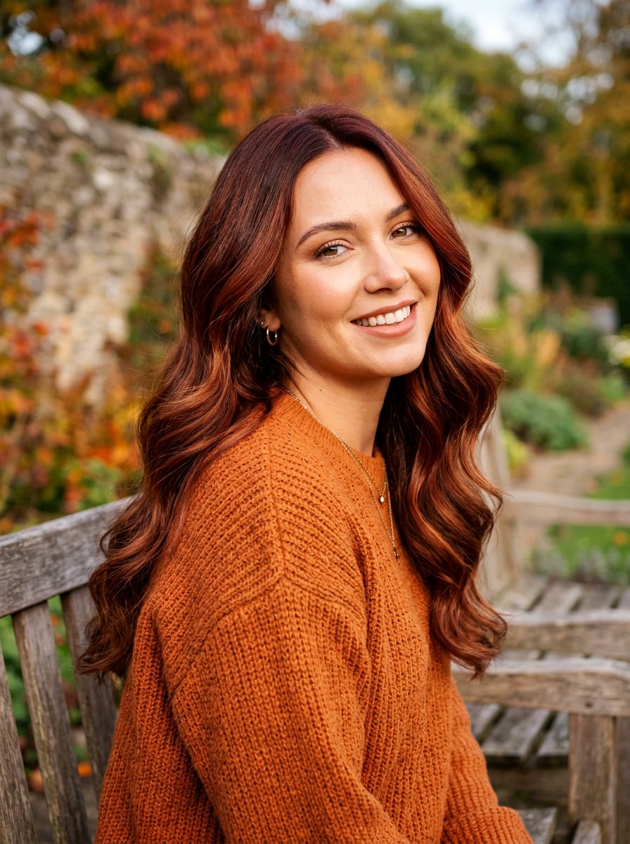 Glossy Cinnamon Balayage - 20 rich girl brunette balayage - 20 rich girl brunette balayage