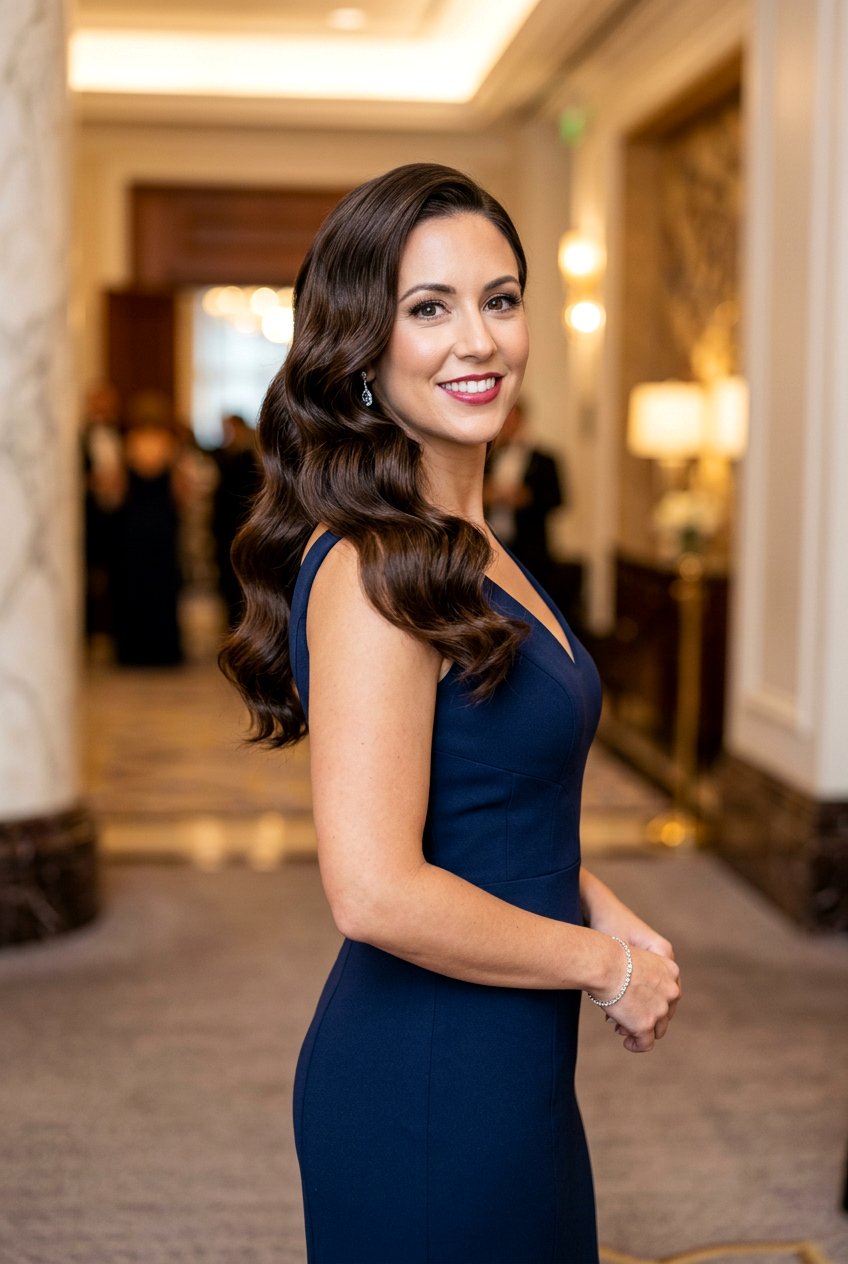 Glossy Hollywood Waves - 20 resort waves hairstyle for women - 20 resort waves hairstyle for women