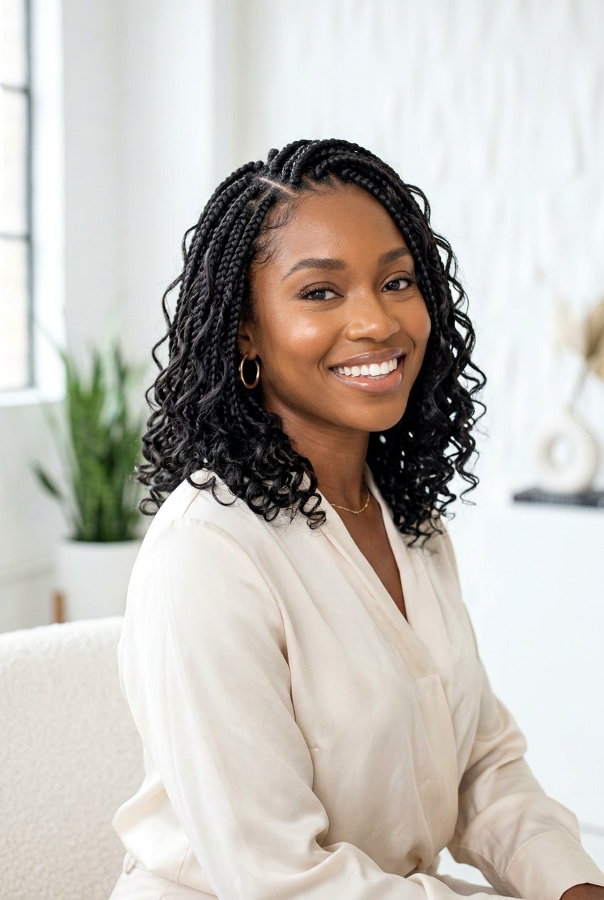Goddess Box Braids Bob - 20 box braids bob hairstyle - 20 box braids bob hairstyle