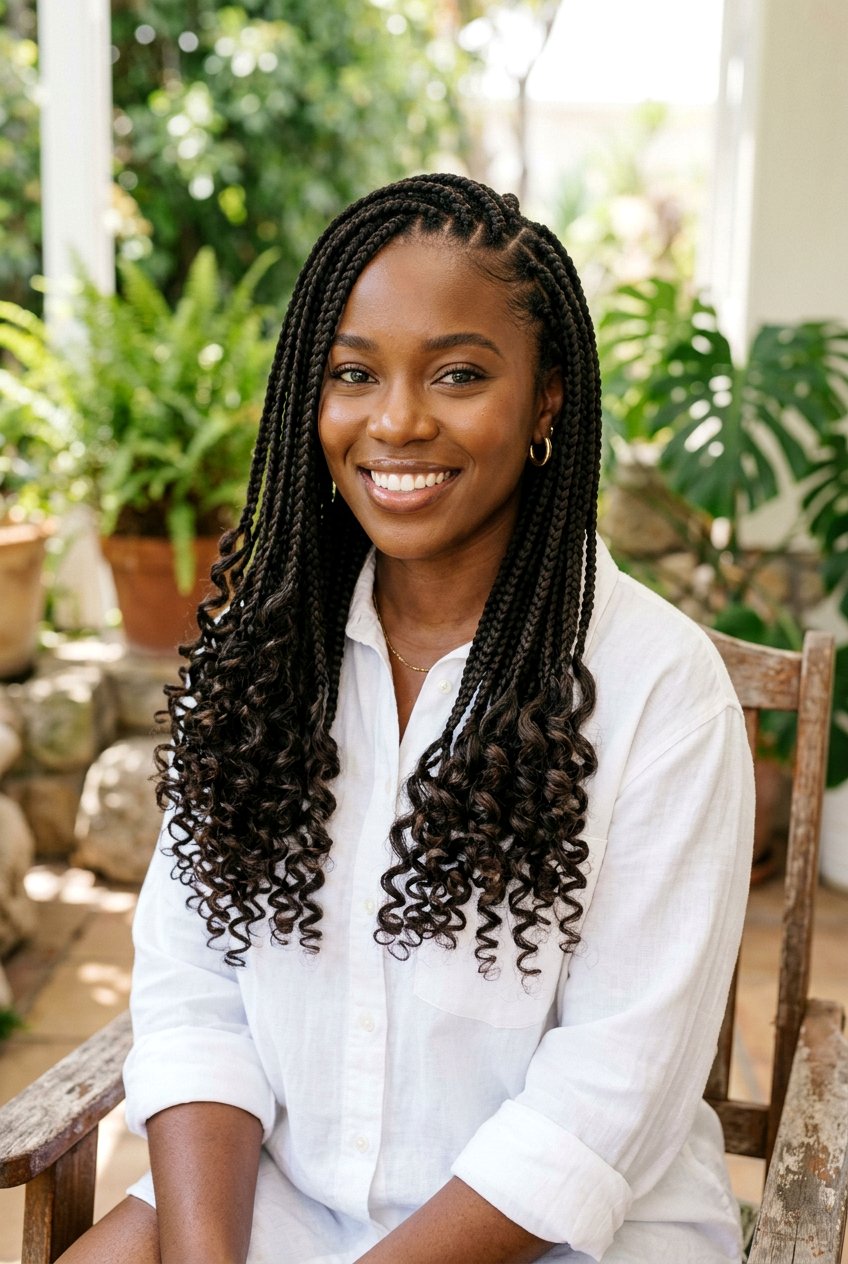 Goddess Box Braids With Curly Ends - 20 goddess box braids hairstyles - 20 goddess box braids hairstyles