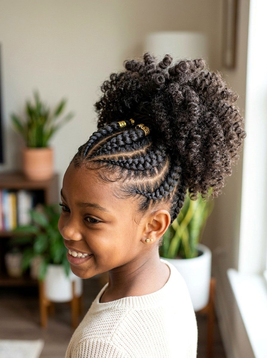 Goddess Braid Curly Ponytail - 20 kids curly ponytail hairstyles - 20 kids curly ponytail hairstyles