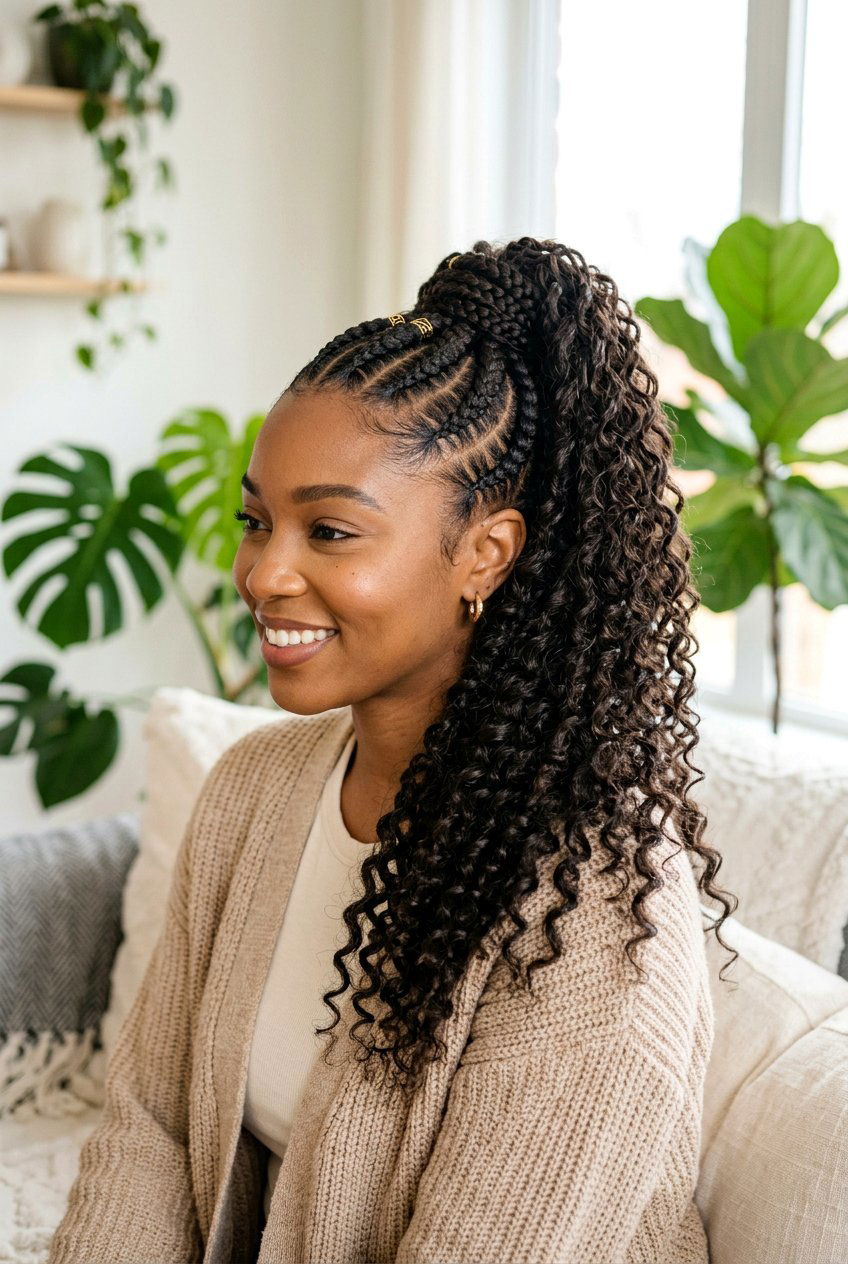 20 Chic Black Women Office Braid Ponytail Styles to Try