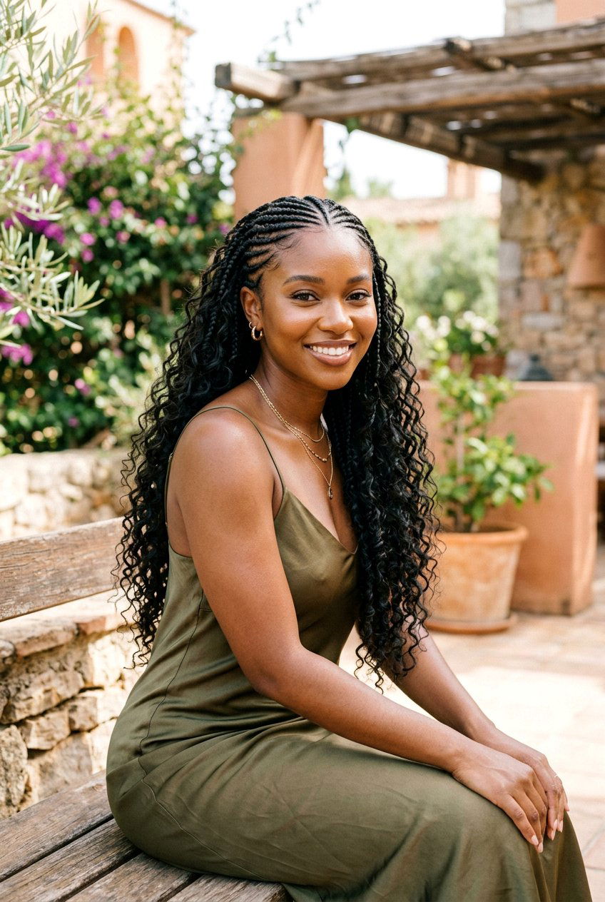 Goddess Braid With Curls - 20 boho messy braid hairstyle - 20 boho messy braid hairstyle