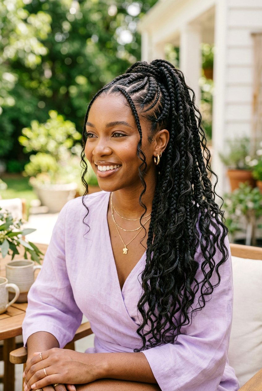 Goddess Braided Ponytail - 20 braided ponytail for black women - 20 braided ponytail for black women