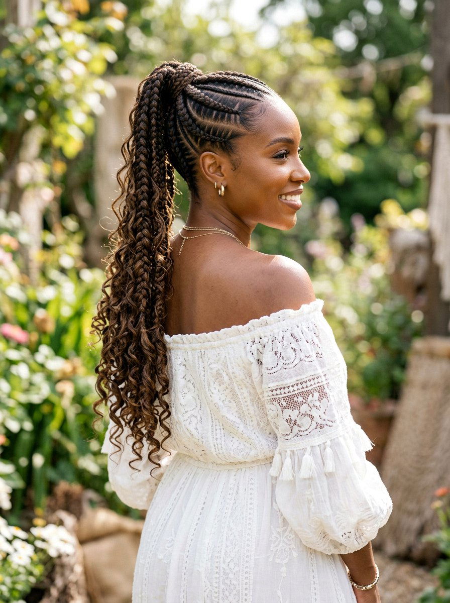 Goddess Braided Sleek Ponytail For Black Women - 20 sleek ponytail for black women - 20 sleek ponytail for black women